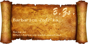 Barbarics Zsóka névjegykártya